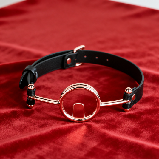 Leather Alloy Mouth Gag — BDSM BM21