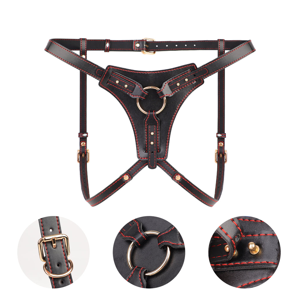 Leather Strap-On Harness Pants BM22