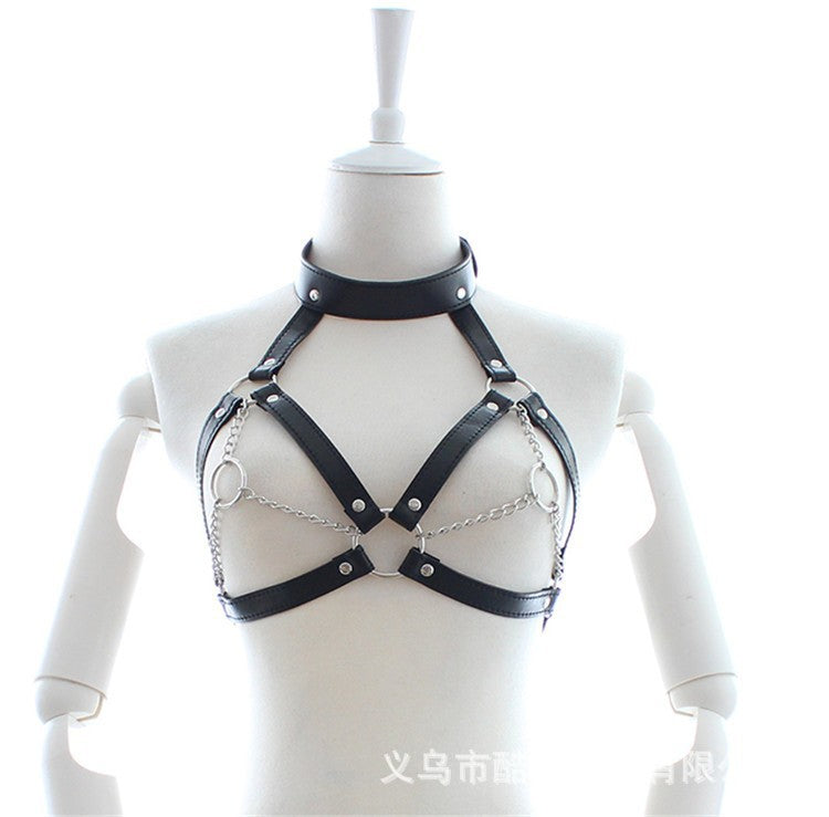 Faux Leather BDSM Harness Bra BM17