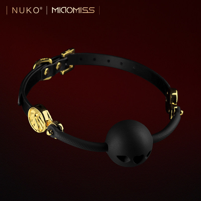 Luxury Black Gold Ball Gag BM43