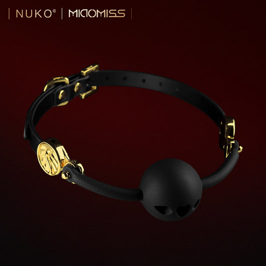 Luxury Black Gold Ball Gag BM43