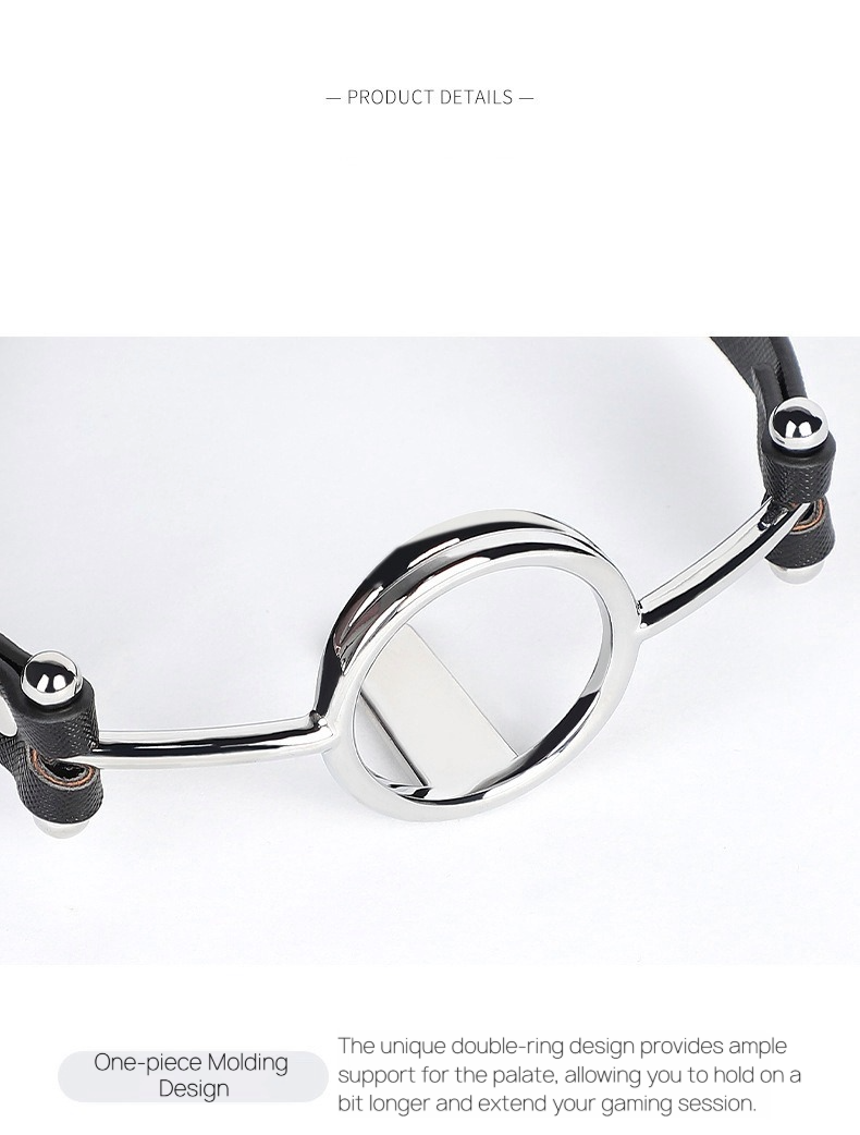 Leather Alloy Mouth Gag — BDSM BM21