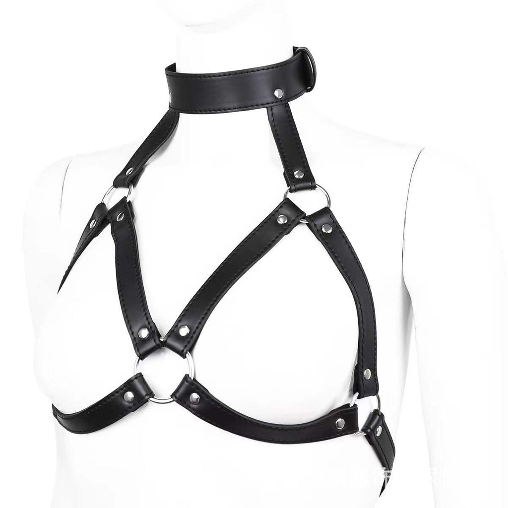 Faux Leather BDSM Harness Bra BM17