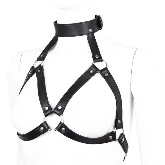 Faux Leather BDSM Harness Bra BM17