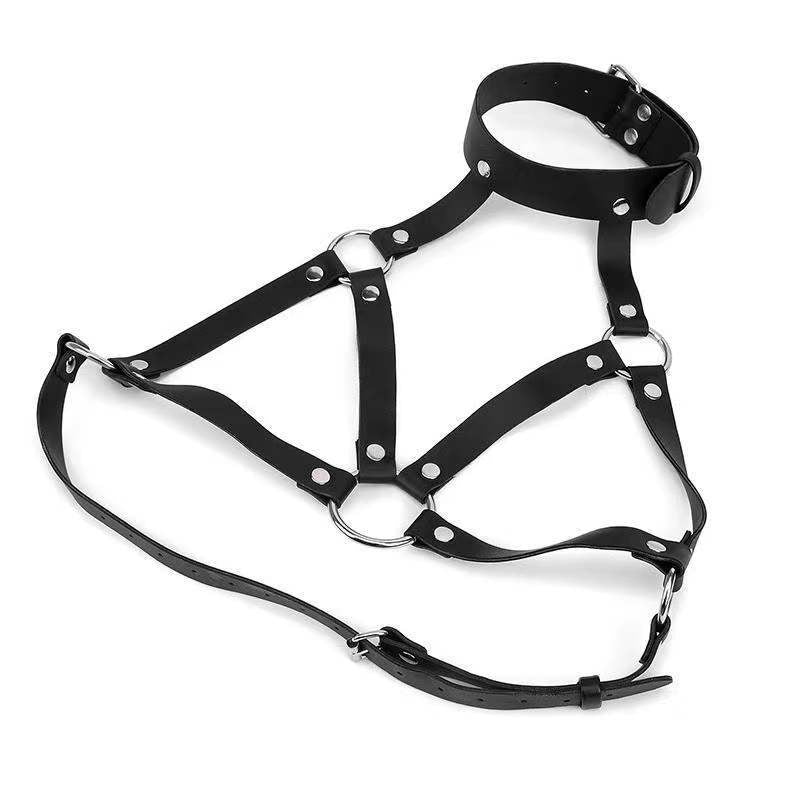 Faux Leather BDSM Harness Bra BM17