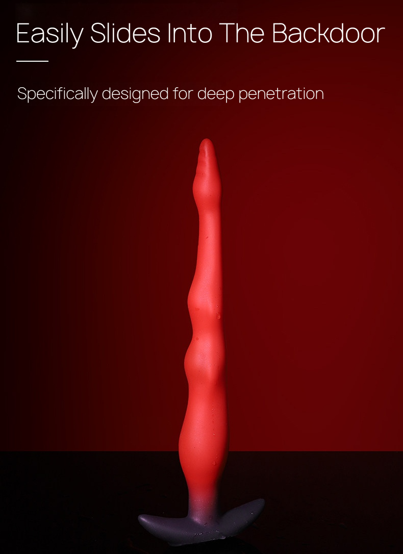 Ultra Long Liquid Silicone Deep Penetration Anal Plug BM31