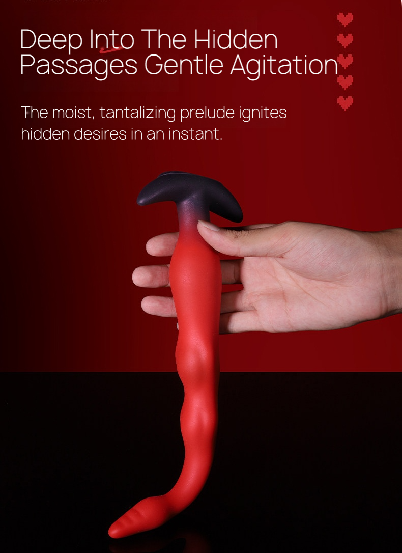 Ultra Long Liquid Silicone Deep Penetration Anal Plug BM31