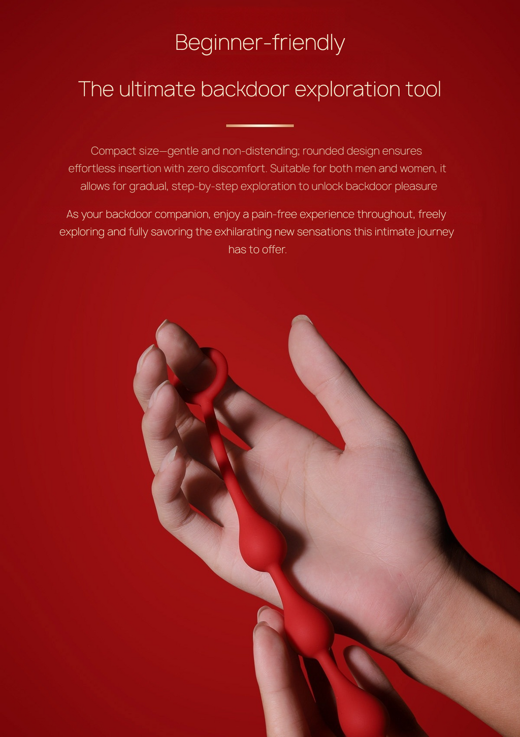 Red Silicone Butt Plug BM42