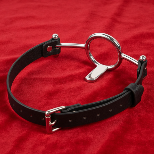 Leather Alloy Mouth Gag — BDSM BM21
