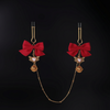 Gold Bell Nipple Clamps with Bow Tie Decoration BM33